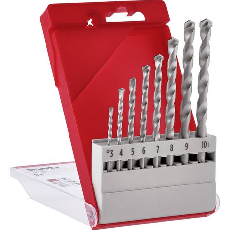 kwb 37800 Kit punte per pietra 8 parti 3 mm, 4 mm, 5 mm, 6 mm, 7 mm, 8 mm, 9 mm, 10 mm 1 KIT (1/2)