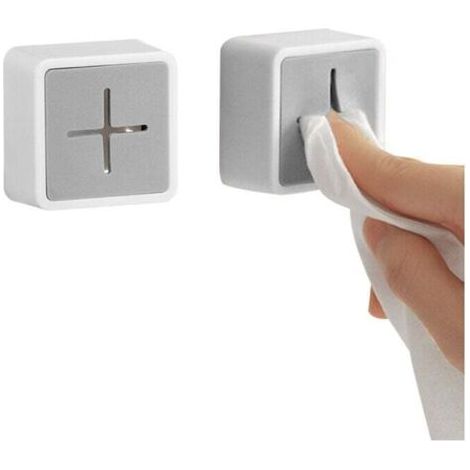 2Pcs Pince Serviette Salle Bain Autocollante (gris)Porte Autocollante Crochets Pour Serviettes En Abs Porte-Serviettes Auto-AdhéSif Crochet (1/5)