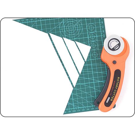 Cutter rotatif portatif ergonomique avec poignée en plastique et 5 lames en acier inoxydable (1/5)