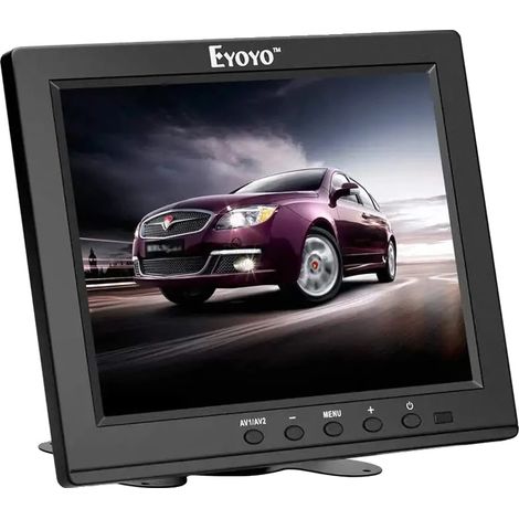 Monitor per telecamera di sicurezza, schermo LCD da 8 pollici, ingressi HDMI, VGA, BNC e AV, risoluzione 1024x768. (1/2)
