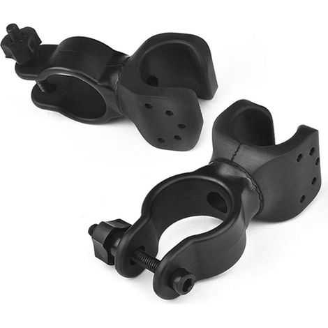 EASYCOMFORT Support de clip de lampe de poche pour vélo Clip de lampe de poche à lumière forte 40G, paquet de 2 (1/5)
