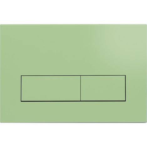 Plaque de Commande WC, Compatible avec Sigma, UP300 et UP320, avec Double Chasse, Équipée d'un Set de Leviers de Chasse et d'un Cadre d'Installation,245 × 164mm.(Vert clair) (1/5)