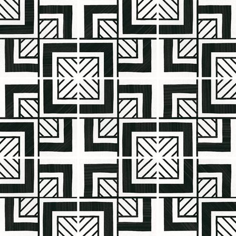 Carrelage imitation ciment 20x20 cm CAPRICE DECO METROPOLITAN B&W 22125- 1m² (1/4)
