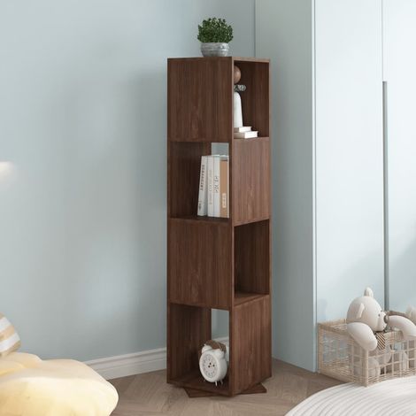 Étagère de Rangement Bibliothèque, Armoire rotative Montage facile, Chêne marron 34,5x34,5x147,5 cm Aggloméré OIB6025E (1/5)