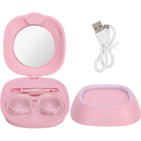 Nettoyeur de Lentilles de Contact Électrique Étanche USB Rose (1/5)