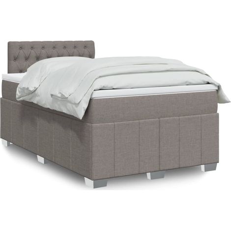 Boxspringbett mit Matratze Taupe 120x190 cm Stoff