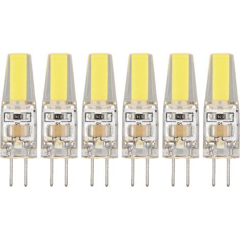 6 Ampoules LED G4 COB Silicone 6W 500LM – Économie d'Énergie pour Plafonnier, Lampe Murale, Bureau (1/5)
