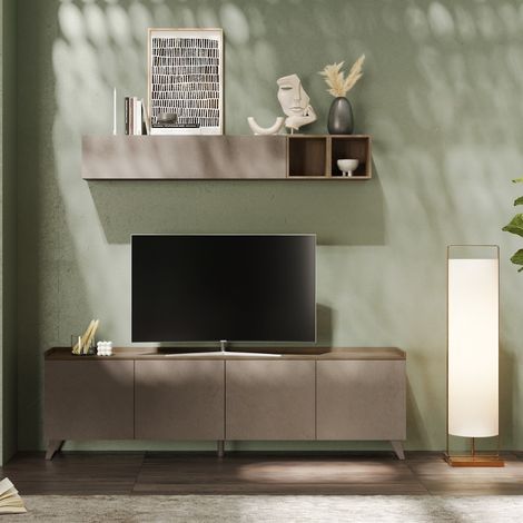 Meuble TV contemporain 240cm 4 portes RADOST (1/5)
