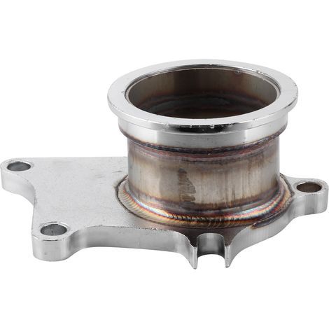 Brida de bajante de turbo de 5 pernos, adaptador de conversión de brida de bajante de turbo de 5 pernos a abrazadera en V de acero inoxidable de 2,5 pulgadas para T3/T4. (1/5)