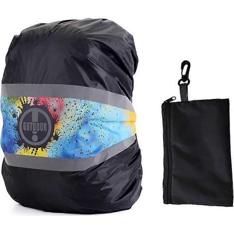 Housse de protection imperméable et portable pour sac à dos, idéale pour les sports de plein air, le cyclisme nocturne, le camping et la randonnée. Design réfléchissant et sécuritaire.