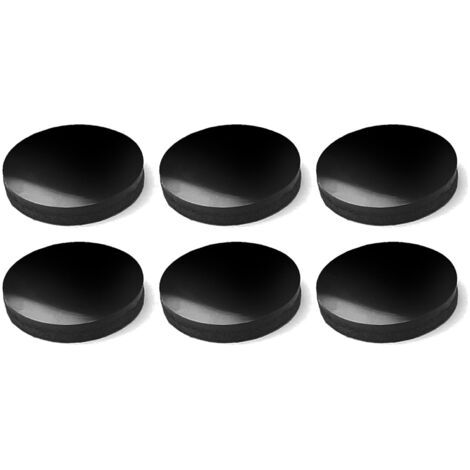 6x Patin silicone autocollant antidérapant anti-vibration rond Ø28mm Pied Meuble Ménager Electronique Adhésif, Noir (1/3)