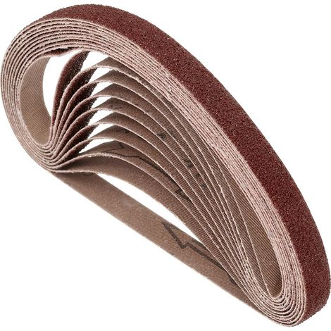 20 Pcs Bandes Abrasives 13mm x 457mm 40 Grain Alumine Oxyde Papier Abrasif Pour Ponceuse À Bande Meulage Métal Travail Du Bois Enlèvement Rouille (1/5)