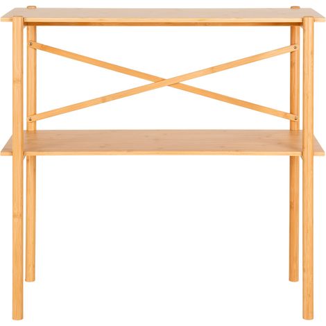 Consolle Manaus in bambù naturale con ripiano inferiore 83x32x80,5 cm