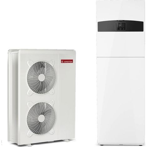 Ariston Group – Pompe à chaleur air/eau monobloc 12 kW – Classe A+++ – Ballon ECS 180L – Encombrement 60x60 cm – Pilotage à distance Sensys Net HD