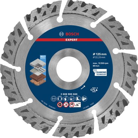 Bosch Professional 1x Expert MultiMaterial Diamond Cutting Disc (for Concrete, Ø 125 mm, Accessories Small Angle Grinder) (1/5)