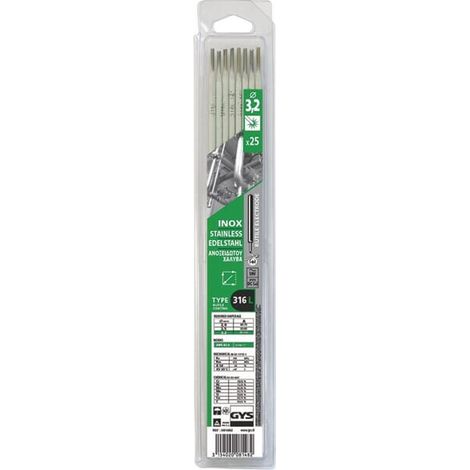 25 electrodos 316L Inox Ø 3.2 GYS 081482
