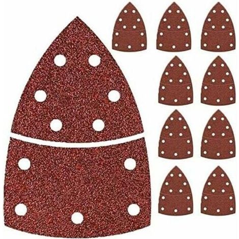 40 feuilles abrasives compatibles ponceuse Bosch PSM 160 A / PSM 80 A, Metabo FMS 200 Intec, Skil Octo, grains 80 (1/5)