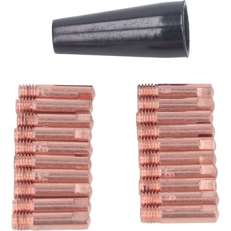 21Pcs Embouts de contact en cuivre sans gaz 0,8mm filetage clair, accessoires de soudage pour protection (1/5)