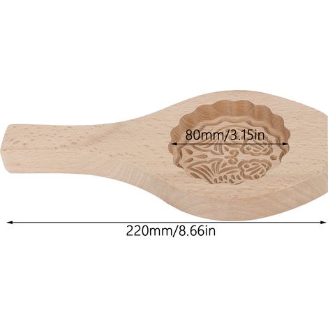 Moule à gâteaux de lune en bois pour biscuits, fondant et gâteaux, outils de décoration de cuisine, poisson de lune (1/5)