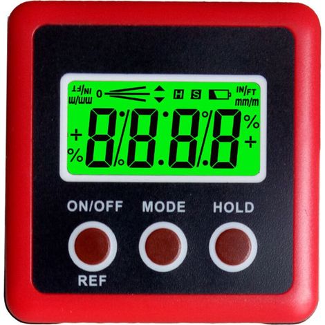 Outil de recherche d'angle magnétique pour scie à table magnétique - Inclinomètre numérique - 0 sur 90 degrés Angle Cube Rapporteur numérique Jauge
