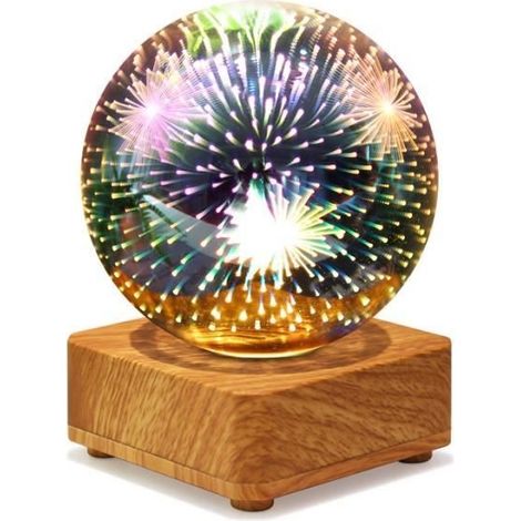 Veilleuse Led Romantique, Boule De Verre Magique - Lampe De Table Décorative USB - Pour Salon, Chambre à Coucher, Chambre (1/4)