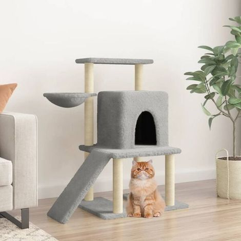Arbre à chat avec griffes en sisal, gris clair, 96,5 cm (1/4)