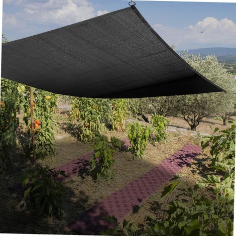Toile d'Ombrage Potager et Serre 2 x 3 m Solaire 50 cm Noir (1/5)