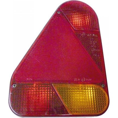 Feu arrière 5 fonctions gauche 12V – Clignotant, stop, veilleuse, brouillard, catadioptre – Dimensions 160x220x50mm – Entraxe 110mm – Aj.Ba