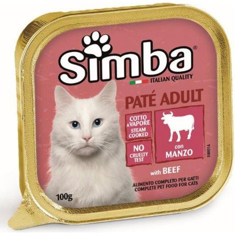 PATE' PER GATTI 'SIMBA' manzo - gr 100 32 PZ