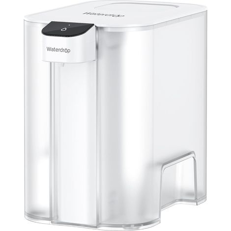 Waterdrop Carafe Filtrante Électrique Instantanée Avec Filtre de 3 Mois, Système de Filtration d'eau de Comptoir de 6 L, Réduit le Chlore, le Plomb, le Mercure, Réduit les PFAS, 757 Litres, Blanc (1/5)