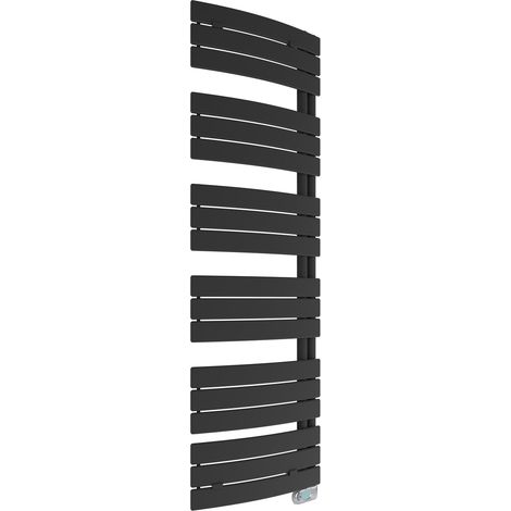 Elektrodesignheizkörper E-Salzburg, mattschwarz, gebogen 168 x 55 cm