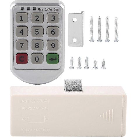 Panneau en plastique ABS, clavier numérique électronique intelligent avec code de verrouillage intelligent pour porte d'armoire WHBYV (1/4)