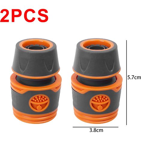 (1/2''-2PCS) Raccord rapide pour tuyau d'arrosage, rallonge de robinet, joint de raccordement, connecteurs pour tuyau d'arrosage (1/5)
