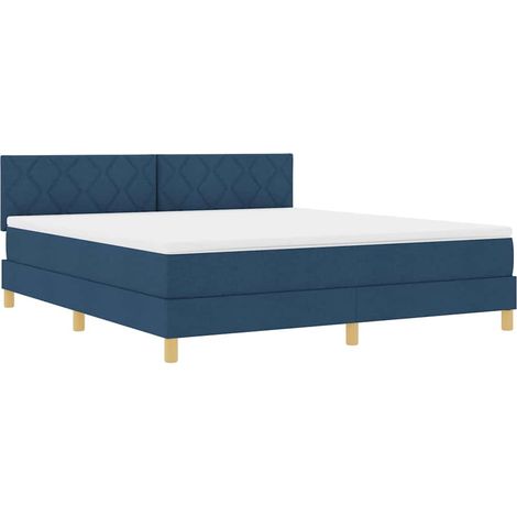 Maison Exclusive - Letto a Sorgente LED con strisce LED Blu 180 x 200 cm Tessuto (1/5)