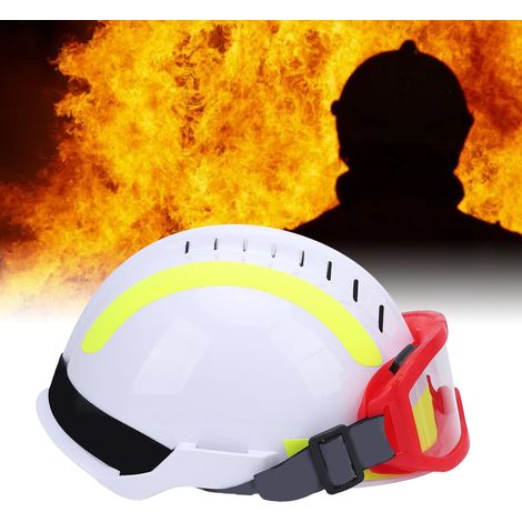 F2-Rettungshelm, Erdbebenrettungshelm, Notfallrettungshelm, Feuerwehrhelm, Rettungsschutzhelm, Feuerwehrschutzhelm mit Stirnlampe, weiß (1/5)