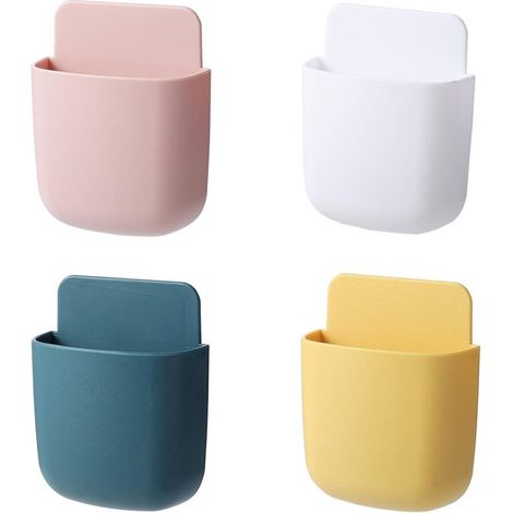 Juego de organizadores de pared, 4 colores, 11,5 cm x 9 cm x 8,5 cm, organizador de baño moderno (1/5)