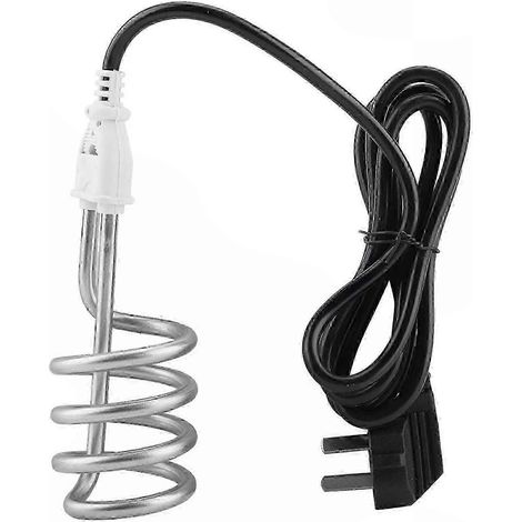Élément chauffant portable de 1500 W avec tube spiralé 220 V, adapté au chauffage de l'eau et utilisable en voyage, en camping, dans les piscines, les baignoires, les seaux, etc. (1/5)