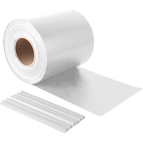 Confine STRISCIA FRANGIVISTA IN PVC + 20 CLIP (450 gr/m) cm. 19x35 mt col. Bianco