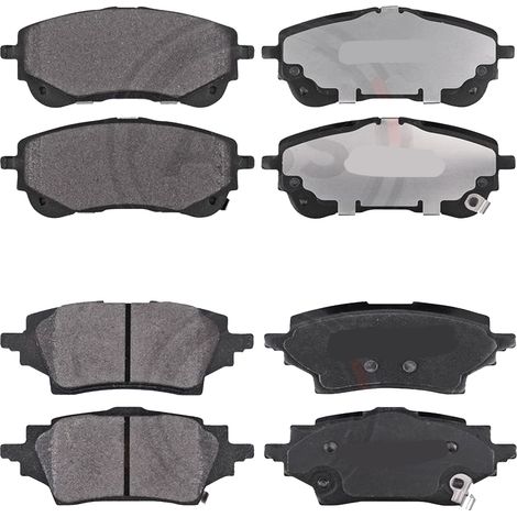 KIT PASTIGLIE FRENO ANTERIORI E POSTERIORI compatibile con TOYOTA PREVIA III (R2,R5) / PASTIGLIE FRENANTI AUTO OEM P 83 099  P 83 145,P 83 047 / SOSTITUZIONE DIRETTA / BASSA POLVERE / SILENZIOSO