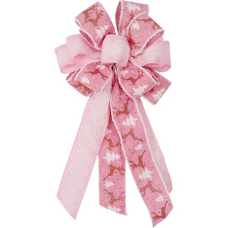 Nœud Papillon Décoration Arbre De Noël - 54 x 28 cm - Tissu Nylon Élasthanne - Pour Arbre Intérieur Extérieur Guirlande Couronne - 1 Pièce (1/5)