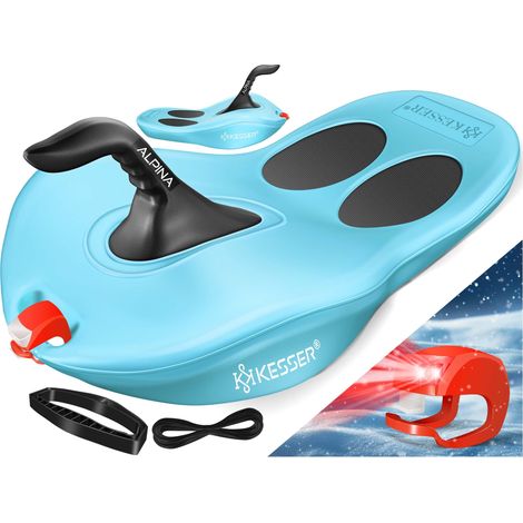 KESSER® Schneebob Alpina mit LED-Licht und Zugseil - Hellblau (1/5)