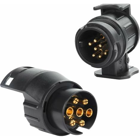 Anhängersteckdosenadapter 7-polig auf 13-polig und 13-polig auf 7-polig, wasserdichter 12-V-Anhängeradapter, elektrischer Steckdosen-Konverter-Anschluss