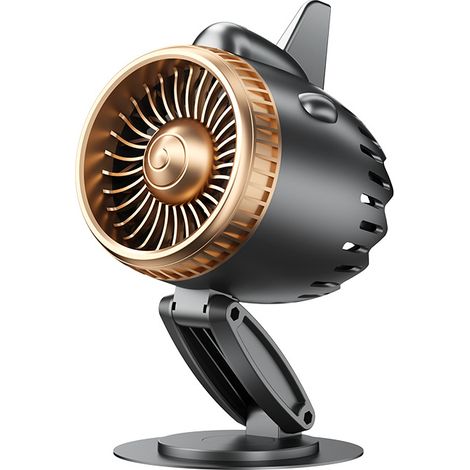 Ventilateur de bureau à hélice d'avion rechargeable, réglable à 360° et à 5 vitesses, idéal pour la maison, le dortoir, le bureau (1/5)