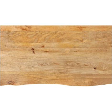 Tischplatte mit Baumkante 120x60x2,5 cm Massivholz Mango (1/5)
