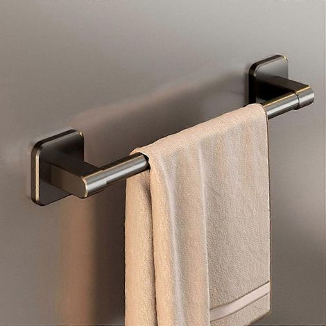 Barre porte-serviettes auto-adhésive, étagères de salle de bain sans perçage, nouvel organisateur de salle de bain, articles ménagers (1/5)