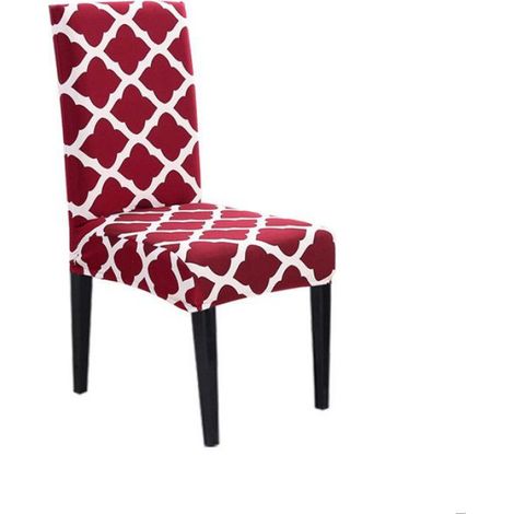 Housse De Chaise - Spandex Élastique Universelle - Pour Chaises À Dossier Hauteur 45-60 Cm - 1 Pièce
