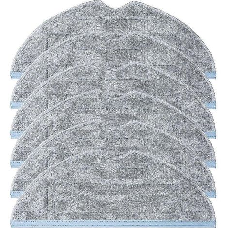 Lot de 6 lingettes de rechange pour aspirateur Roborock S7, S7+ et T7S Plus. Accessoires : lingettes douces en microfibre réutilisables et humides. (1/5)