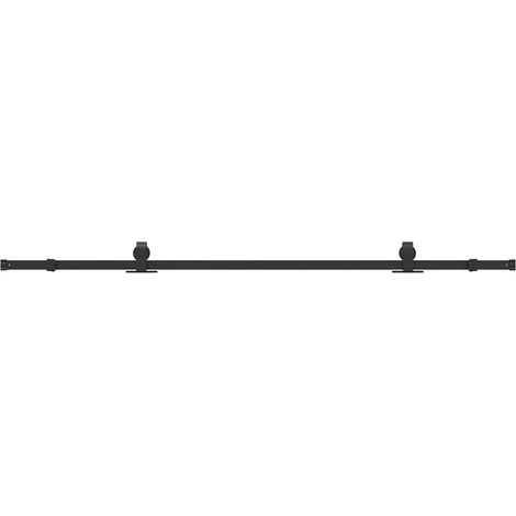 Maison Exclusive - Kit di Binari per Porte Scorrevoli 213 cm Acciaio Nero
