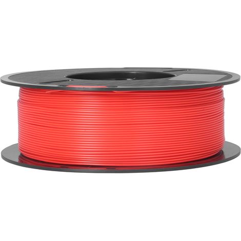 Filament PLA (composite plastique) de 1,75 mm et 1 kg, soigneusement disposé avec une précision de ±0,02 mm, écologique, sans fumée, inodore, consommable d'impression 3D rouge. (1/5)
