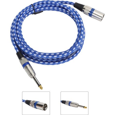 Câble JORINDO XLR vers jack 6,35 mm mâle symétrique pour microphone (JD6009) (1/5)